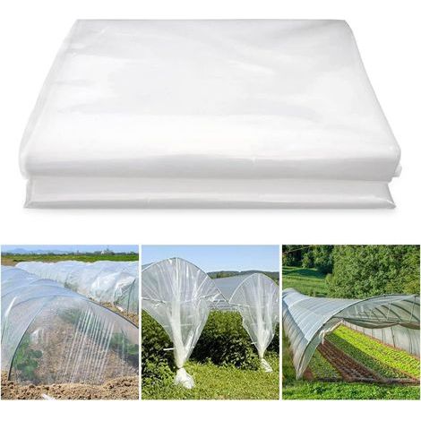 Greenhouse Tarpaulin 2x6 Meters, Transparent Polyethylene Film, Garden and Agricultural Cover (1/5)