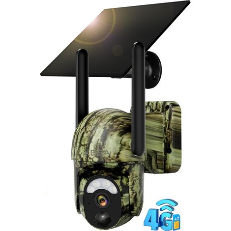 Caméra de chasse 4G LTE solaire – Vision nocturne couleur 2K – Détection PIR – Autonomie prolongée avec panneau solaire 6W - XEGA 2 K PTZ
