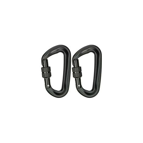 2Pcs Mousqueton Escalade 12KN (1200KG) Robustes Mousqueton Aluminium Mousqueton à Verrouillage en Forme de D pour Hamacs Balançoire de Yoga Camping Porte-clés Chiens de Serrure (1/4)