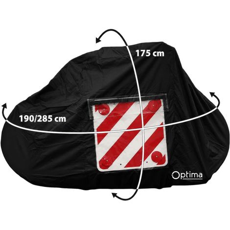 Bâche pour porte-vélos sur paroi arrière : Pour 2-3 vélos - Coloris noir