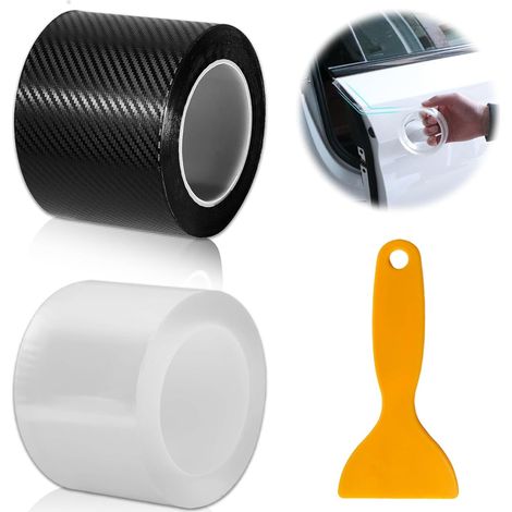 Film de protection transparent pour voiture et vélo Protection pour la peinture et le cadre - Rouleaux de 5 cm x 5 m - Raclette incluse (1/5)