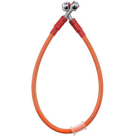 Gaine tressée en acier renforcée pour durites de frein, d'embrayage et d'huile de moto (50 cm, 60 cm, 65 cm) - Orange 50 cm (6 couleurs disponibles) (1/5)