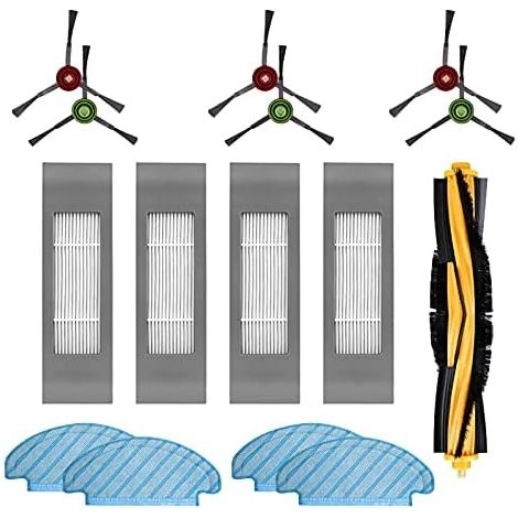 Filtre Brosse Chiffon de Rechange Ensemble d'accessoires pour Aspirateur Robot Ecovacs DEEBOT OZMO T8 AIVI T8MAX N8 Pro N8 Pro+ T9 T9+ (15 Pièces) (1/5)