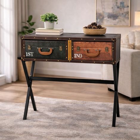 Console valise 80x38x90 cm multicolore - VAULT