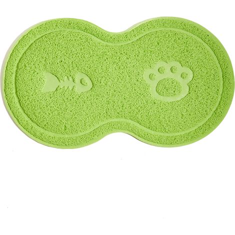 Tapis d’Alimentation pour Chat en Silicone, Imperméable et Antidérapant Tapis Gam Chien et Chat Napperon Bol d'eau Triomphe - vert, 45 X 25 cm (1/5)