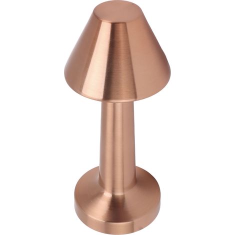 Lampe de table LED 3W, 3 couleurs, intensité variable, rechargeable par USB, sans fil, couleur or rose (1/5)