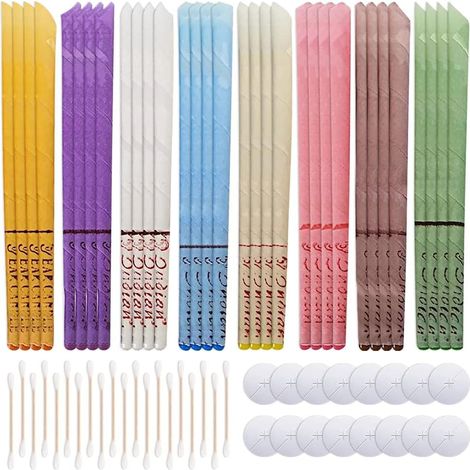 32 Pièces Bougie Oreille Nettoyante Ougie en Cire d'Oreille Nettoyer le Nettoyant avec 16 Disques de Protection Parfum de Cire d'Abeille Naturelle Matière Végétale Organique (1/5)