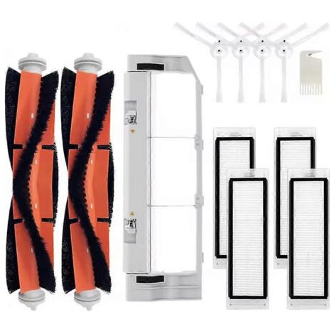 Accessoires et pièces détachées pour balais à franges Roborock S5, S5 Max, S6 MaxV, S6 Pure, E4, E5, S51, S52, S55 : brosse latérale, filtre et pièces de rechange.