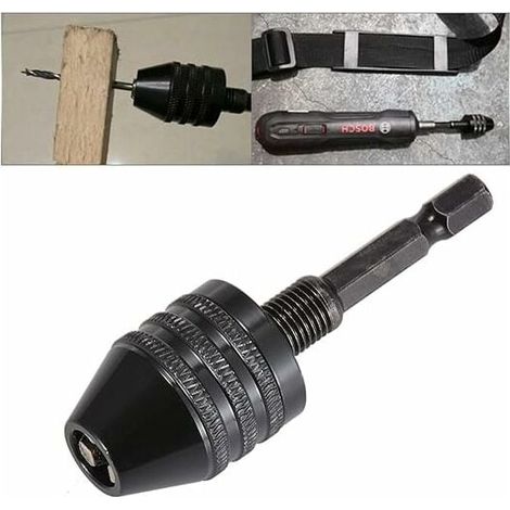 Mini-3-Backen-Schnellspannbohrfutter mit Schnellwechsel-1/4-Sechskantschaft zur Aufnahme von 0,6-8-mm-Fräsern mit geradem Schaft für die Mikroproduktion oder die medizinische Industrie (1/5)