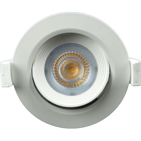 Vision-El – Spot LED encastrable orientable 7W 230V – Blanc neutre 4000K – Flux lumineux 550 lumens – Diamètre de perçage 68mm (1/5)