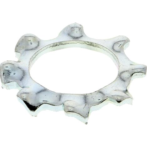 Rondelle grower à dents externes, pour vis M6, Acier Galvanisé brillant ( Prix pour Sachet de 250 )