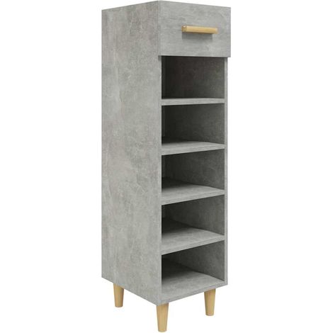 Maison Exclusive - Scarpiera Grigio Cemento 30x35x105 cm in Legno Multistrato (1/5)