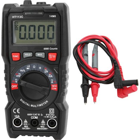 HT113C Multimètre Numérique Intelligent Anti‑Surcharge Portable Testeur Tension Courant AC/DC (1/5)