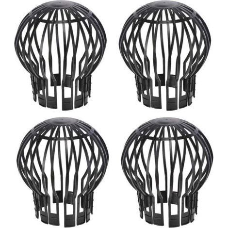 Juego de 4 protectores de canalones, de aproximadamente 13,2 x 14,5 cm (diámetro x altura). (1/2)