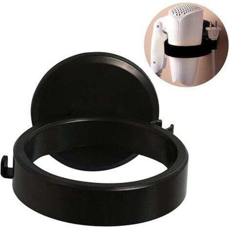1PCS (Noir) Support Seche Cheveux,Porte Seche Cheveux,Porte Seche Cheveux Mural,Porte Seche Cheveux sans Percage,Support de Sèche-Cheveux Autocollant sans Percer,pour Salle de Bain Et Toilettes (1/5)