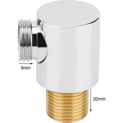 Raccord de flexible de douche mural en cuivre pour usage domestique, coude mural, accessoires de salle de bain G1/2 po (1/5)