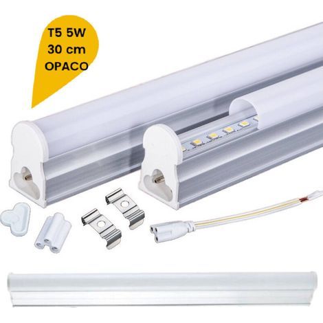 T5 LED-Neon-Deckenleuchte zur Unterbaumontage, opake Glasröhre, 5 W, 30 cm, T5-30 – Kaltweiß – (1/5)