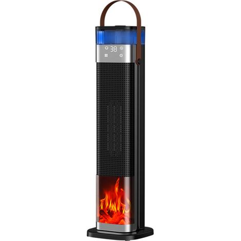 Chauffage d'intérieur, radiateur électrique PTC avec télécommande, radiateur de 2 000 watts avec minuterie de 8 heures pour grandes pièces, chambres et bureaux à domicile (1/4)