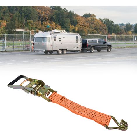 Sangle de fixation à cliquet de 50 mm avec double crochet pour voiture, bagages et camion, ruban polyester, corde de tension de 5 m (1/5)