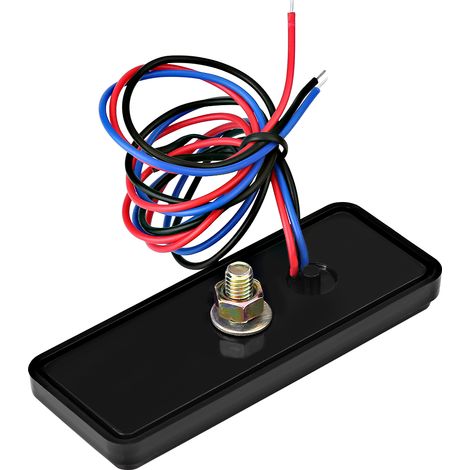 Feu stop carré étanche 12 V haute qualité à 24 LED, réflecteur à luminosité constante pour moto, vendu individuellement (boîtier rouge, lumière rouge) (1/4)