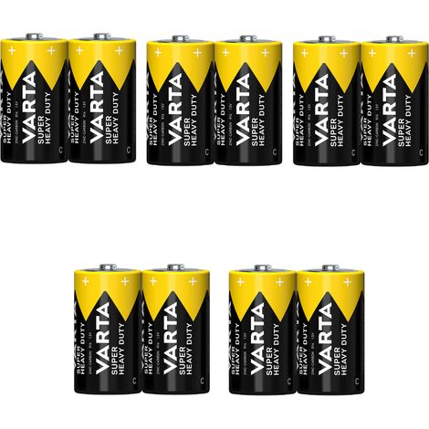 Batería Varta SHD C de zinc-carbono R14 para radio despertador (2 unidades x 5) (1/3)