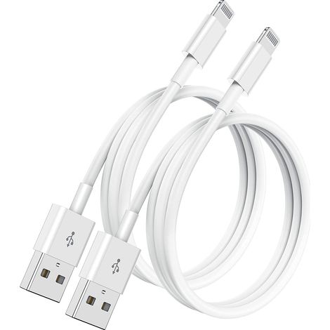 2er-Pack Lightning-Kabel, 1 m, USB auf Lightning, kompatibel mit iPhone 14 bis 5, iPad