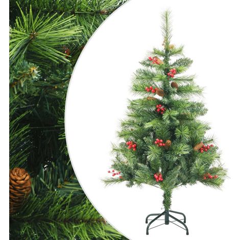 Künstlicher Weihnachtsbaum Klappbar mit Zapfen & Beeren 150 cm