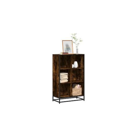 Bibliothèque chêne fumé 65,5x33x107,5 bois d'ingénierie (1/5)