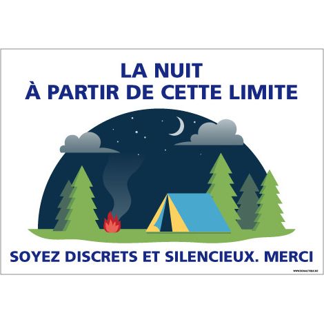 PANNEAU SOYEZ DISCRETS ET SILENCIEUX (H0319) - Adhésif - 210 x 150 mm