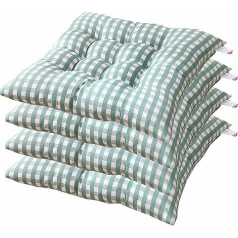 Lot de 4 coussins de chaise 40x40 cm, vert – (1/5)