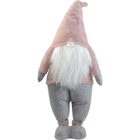 MAURY'S DECORAZIONE NATALIZIA GNOMO SANTA ANTIQUE DA 100 CM IN COLORE ROSA (1/5)