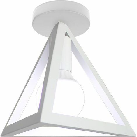 Plafonnier Design Rétro Triangle Cage Plafonnier Moderne Rétro Style Industriel Or Rose Métal Chambre Café Bar Restaurant Restaurant 2520cm Blanc 1 Pièce