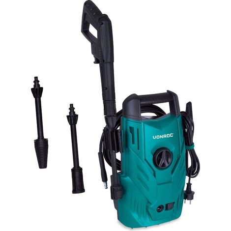 Hochdruckreiniger V14C-1 - 1400W - 110 bar - 390 l/h - Inkl. 5m Schlauch, Spritzpistole, verstellbare Sprühlanze und Zubehör