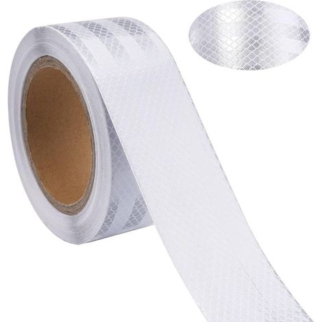 Ruban réfléchissant 5 cm x 25 m, ruban réfléchissant pour voiture, ruban réfléchissant étanche pour véhicules, remorques et vélos (1/5)