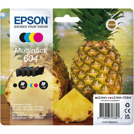 Epson 604 cartuccia d'inchiostro 4 pz Compatibile Resa standard Nero, Ciano, Magenta, Giallo (1/3)
