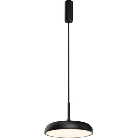 Maytoni Gerhard Plafonnier moderne en forme de dôme de 30 cm, noir, 3 000 K, 800 lm