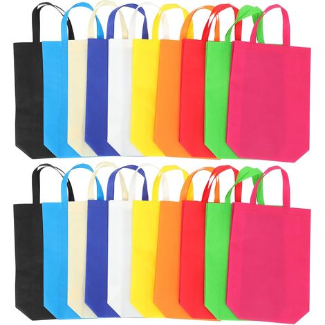 Lot de 30 sacs de courses pliables en tissu non tissé légers