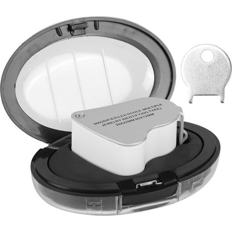 30-fache/60-fache LED-Schmucklupe mit Doppellinse aus Aluminium und ABS zur Schmuckidentifizierung (1/5)