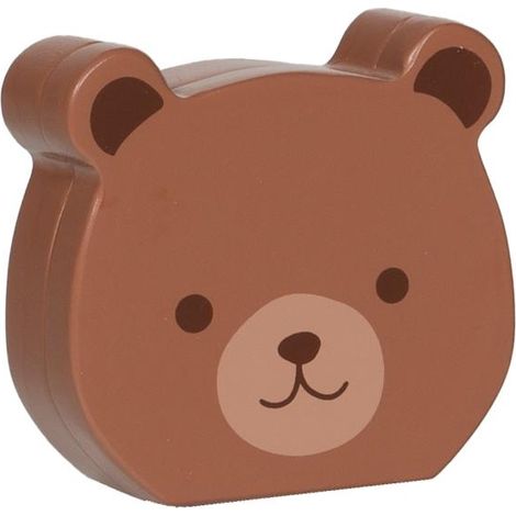 Amadeus Les Petits - Mini boite à dents de lait Ourson marron en bois 7,2 cm (1/3)