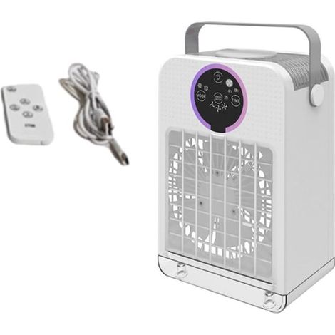 Ventilateur climatiseur portable avec réservoir d'eau de 700 ml, rafraîchisseur d'air évaporatif 3 en 1, mini rechargeable (1/5)