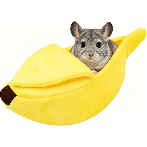 Panier pour chat 40 x 15 x 10 cm, lit doux et chaud en forme de banane, couchage confortable pour chatons et petits animaux, intérieur et extérieur (1/5)