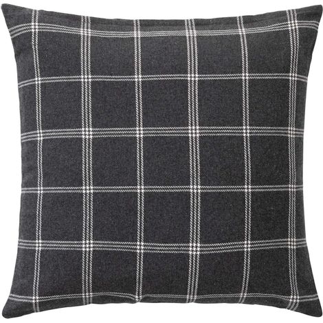 Coussin déhoussable EVEREST 45x45 cm – Tissu tissé – Coloris Anthracite - 45x45cm - Gris anthracite (1/4)