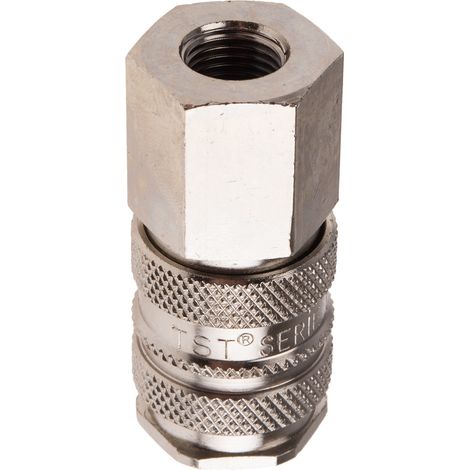 Raccord rapide pneumatique RS PRO, Filetage vers Femelle G 1/4 Femelle 1/4pouces en Laiton ( Prix pour 1 ) (1/2)