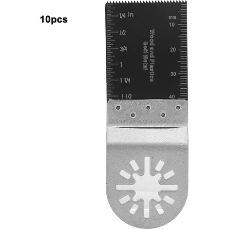 10 pièces 34mm oscillant multi-outil bi-métal lame de scie ensemble d'outils de coupe de précision (1/5)