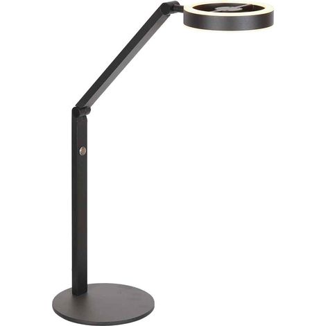 Steinhauer - tischlampe - Ringlux - schwarz - metall - Ø 20cm -