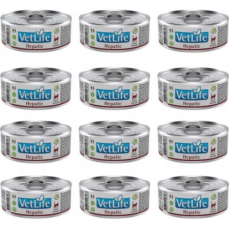FARMINA VET LIFE ALIMENTATION NATURELLE POUR CHATS HÉPATIQUE 12 x 85 g (1/5)