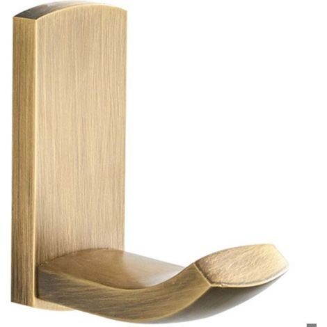 Questo gancio multifunzionale da parete, realizzato in ottone spazzolato color bronzo, può essere utilizzato per appendere asciugamani e accappatoi. (1/4)