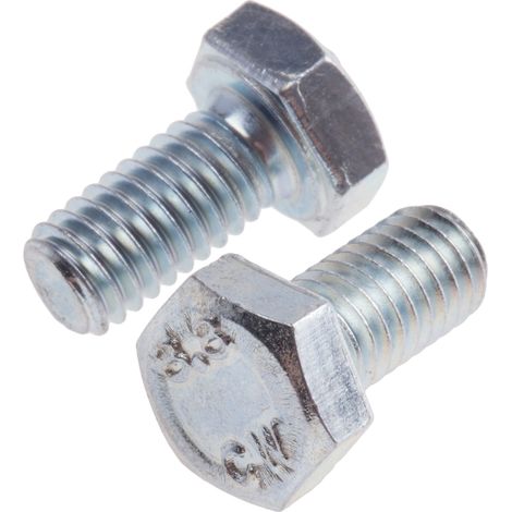 Vis à tête hexagonale, Acier Zingué, M6 x 12mm ( Prix pour Sachet de 100 )