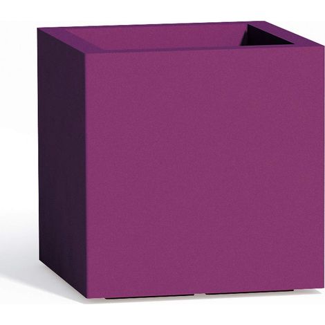 Harz-Blumentopf eckig h 40 mod. Cube 40x40 cm Violett