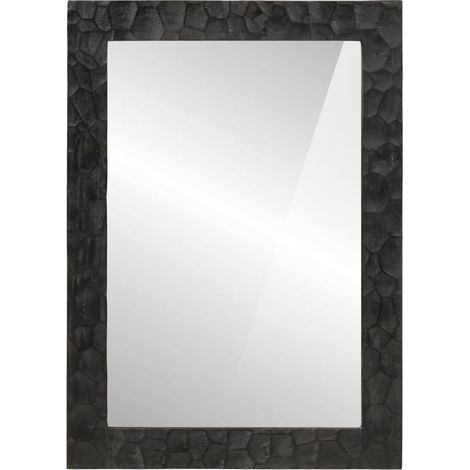Maison Exclusive - Badspiegel Schwarz 50x70x2,5 cm Massivholz Man (1/5)